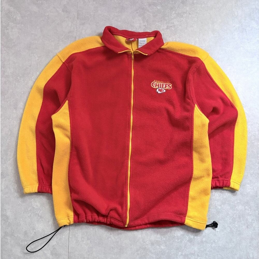 90s Vintage Kansas City Chiefs Red/Yellow Fleece -XL